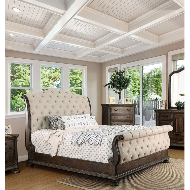 Simple Relax California King Tufted Sleigh Bed Wayfair